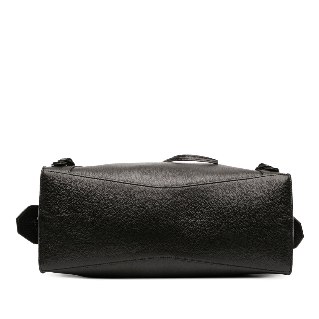 Balenciaga Medium Grained Cuir de veau Neo Classic City Sac cartable Noir