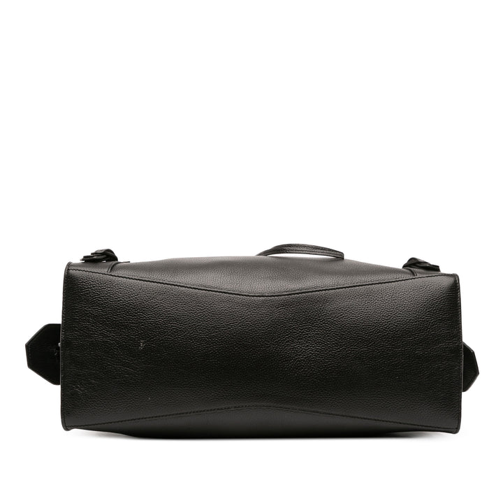 Balenciaga Medium Grained Cuir de veau Neo Classic City Sac cartable Noir