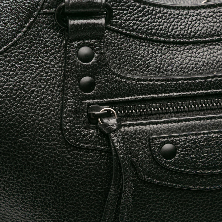 Balenciaga Medium Grained Cuir de veau Neo Classic City Sac cartable Noir