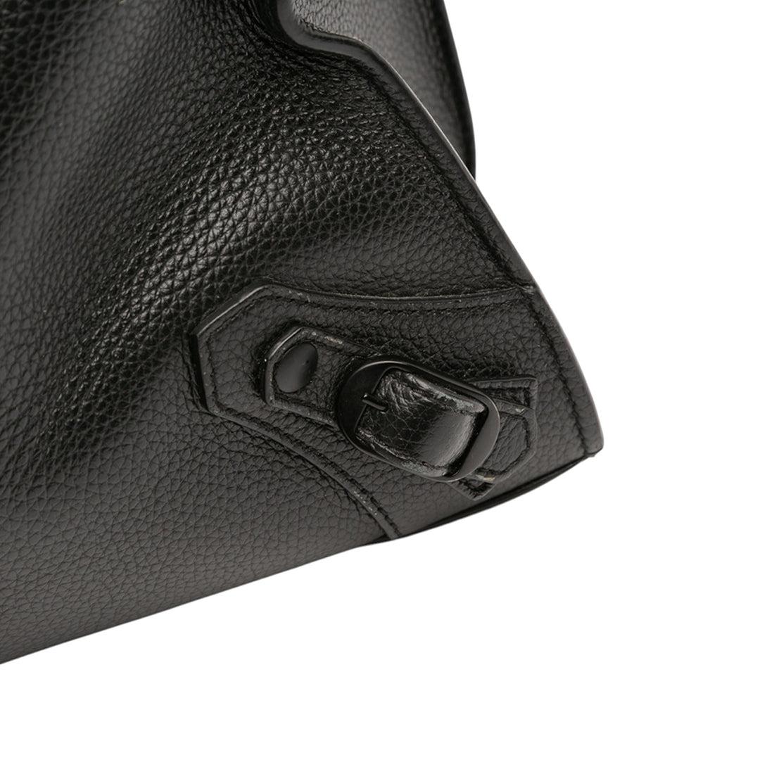 Balenciaga Medium Grained Cuir de veau Neo Classic City Sac cartable Noir
