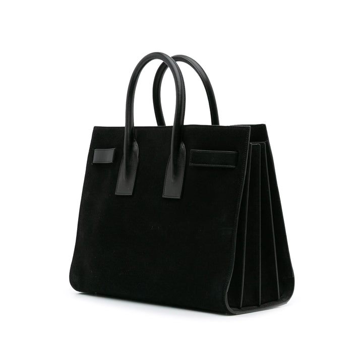 Small Suede Sac De Jour Satchel Black - Gaby Paris