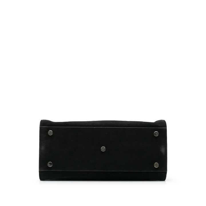 Small Suede Sac De Jour Satchel Black - Gaby Paris