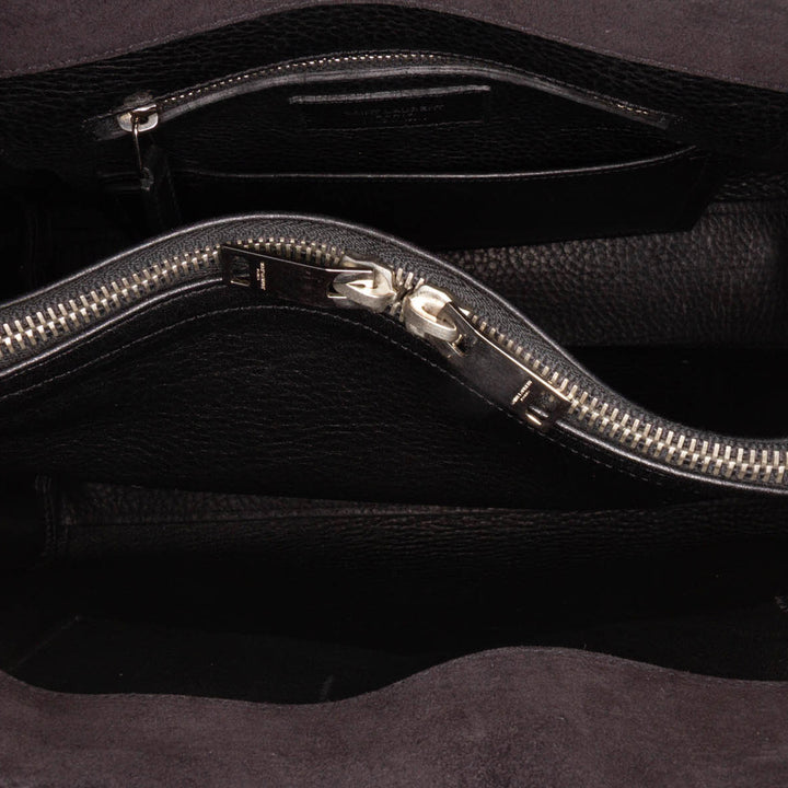 Small Suede Sac De Jour Satchel Black - Gaby Paris
