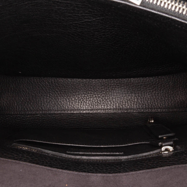 Small Suede Sac De Jour Satchel Black - Gaby Paris
