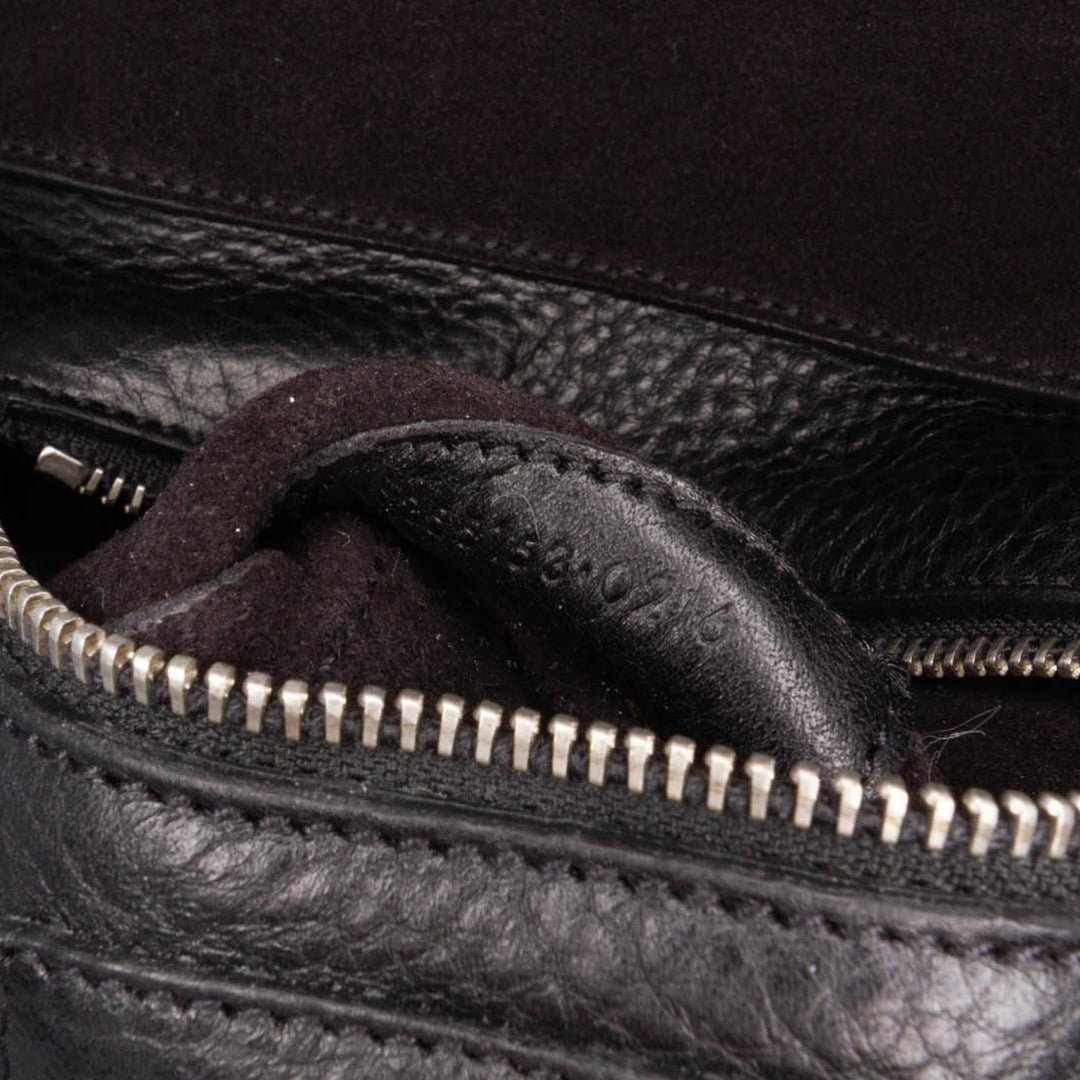 Small Suede Sac De Jour Satchel Black - Gaby Paris
