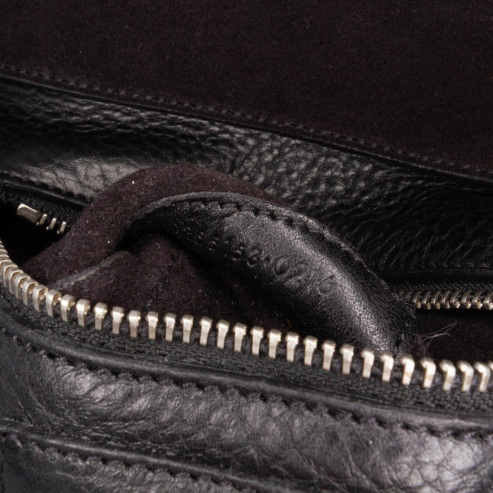 Small Suede Sac De Jour Satchel Black - Gaby Paris