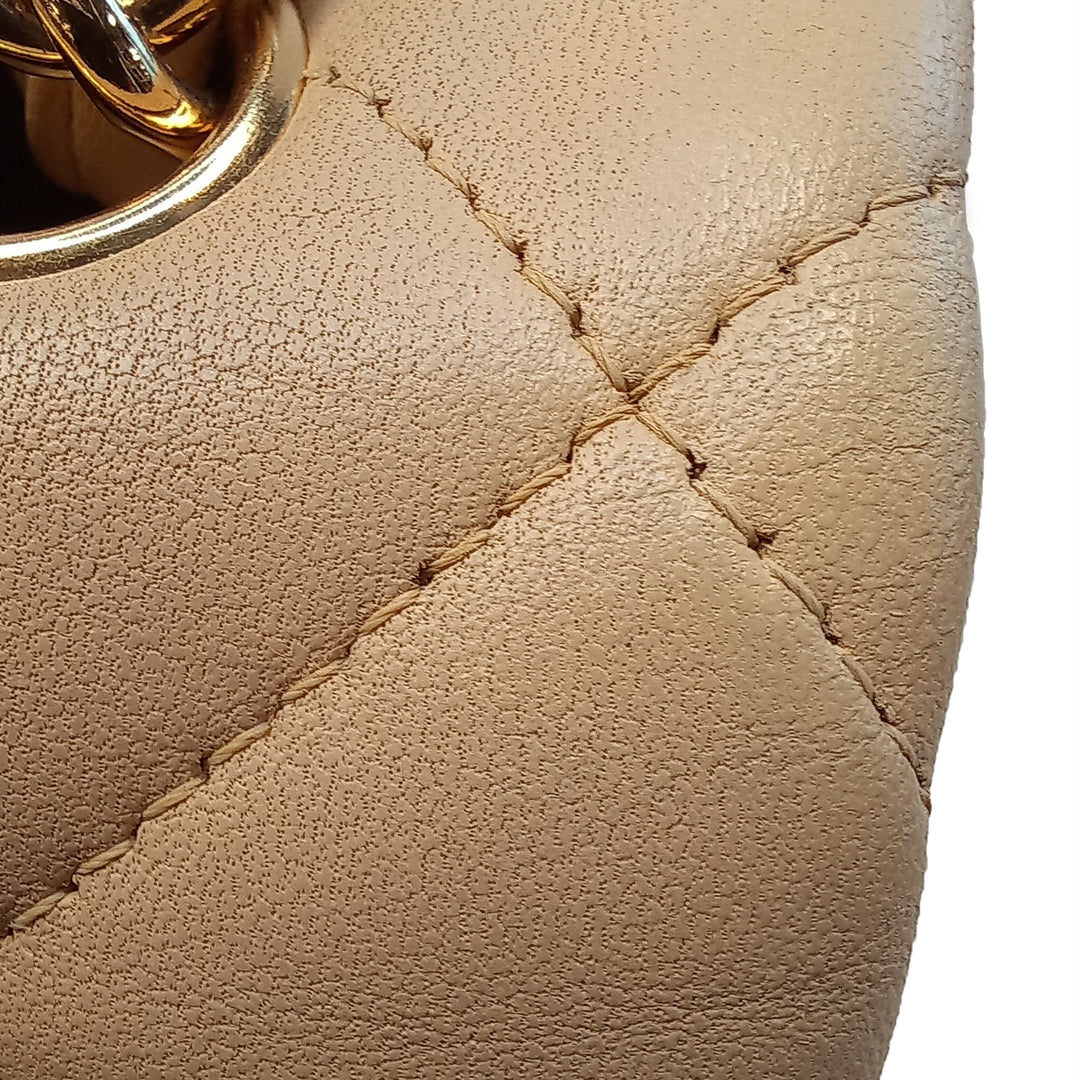 Jumbo Classic Lambskin Double Flap Brown - Gaby Paris