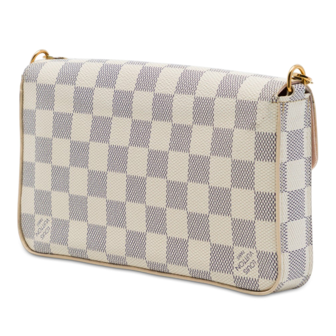 Pochette Felicie Damier Azur Blanc