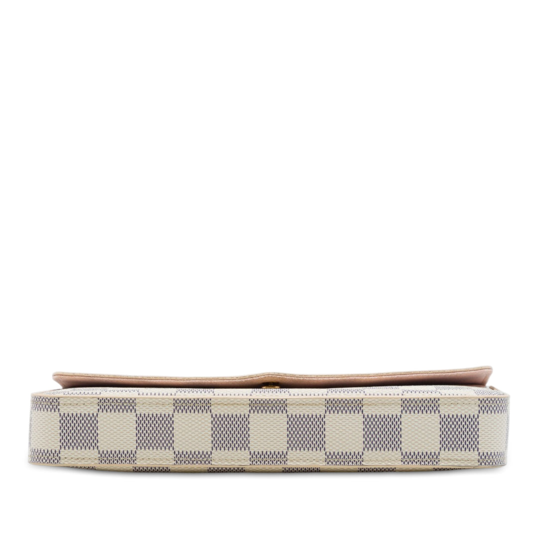 Pochette Felicie Damier Azur Blanc