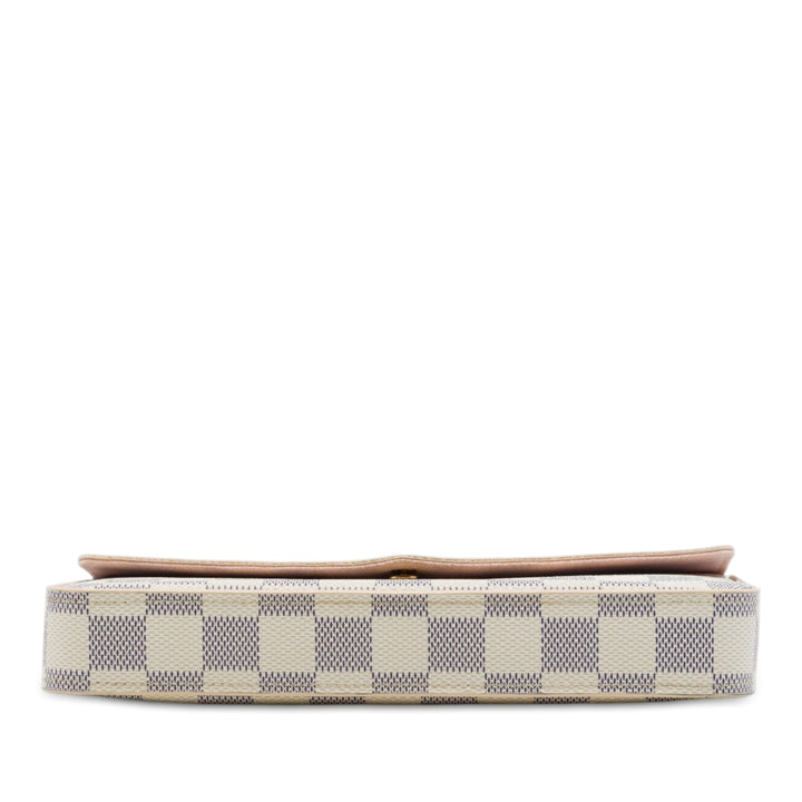 Pochette Felicie Damier Azur Blanc