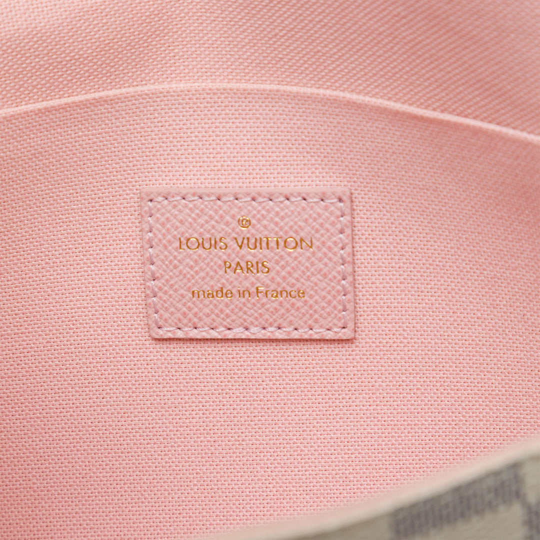 Pochette Felicie Damier Azur Blanc