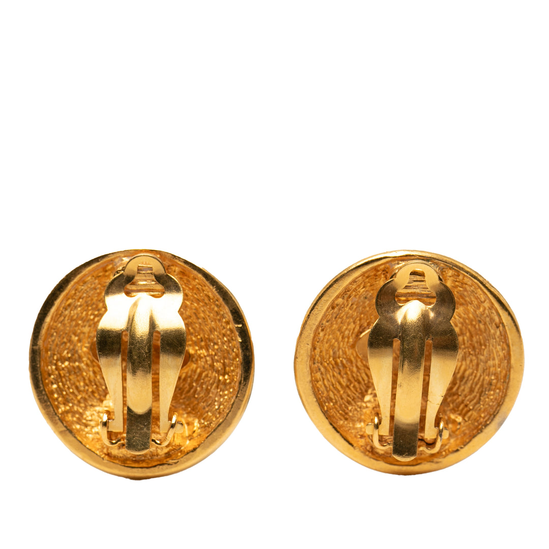 Chanel CC Matelassé plaqué Rond Clip on Boucles d’oreilles – GABY PARIS Authentique