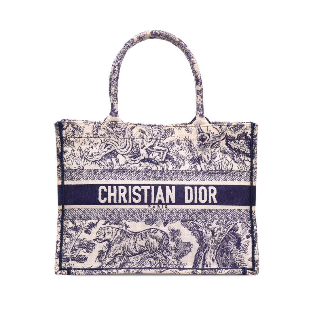 Dior Book Tote brodé Dioriviera De Jouy Moyen Bleu