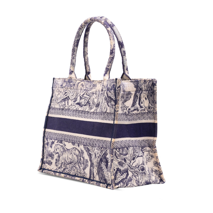 Dior Book Tote brodé Dioriviera De Jouy Moyen Bleu