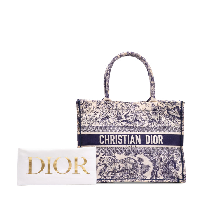Dior Book Tote brodé Dioriviera De Jouy Moyen Bleu