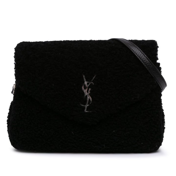 Saint Laurent Toy Shearling Loulou Sac porté croisé