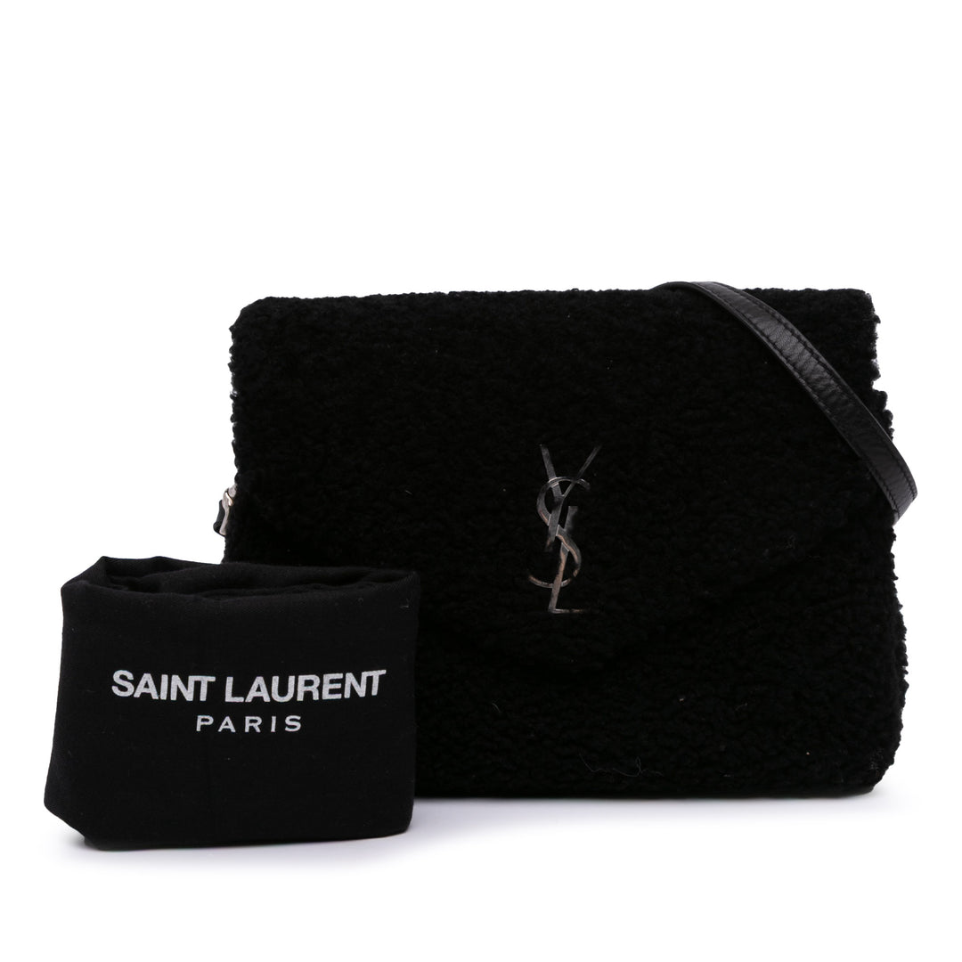 Saint Laurent Toy Shearling Loulou Sac porté croisé