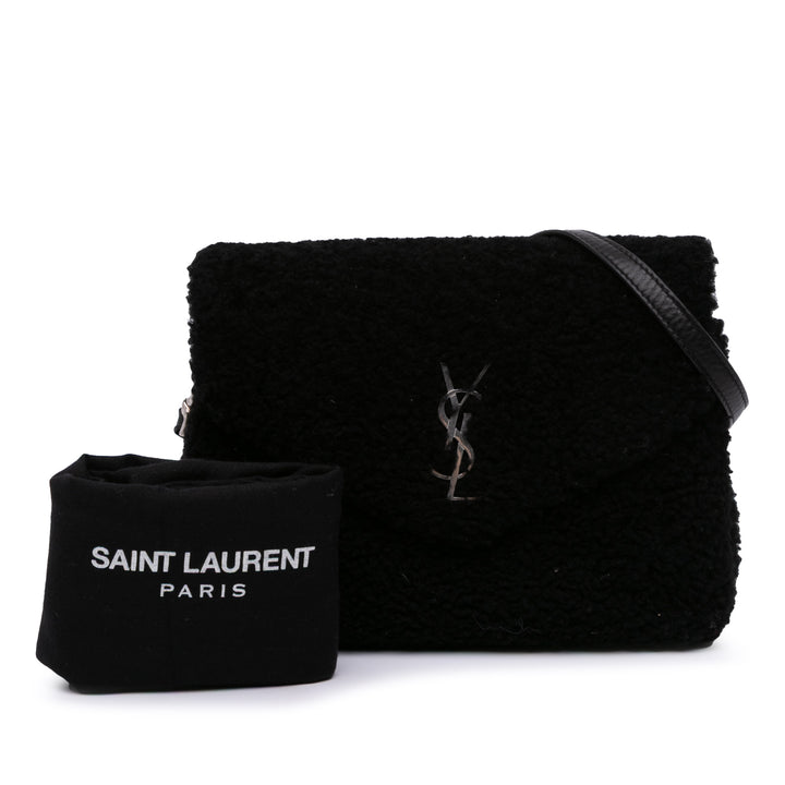 Saint Laurent Toy Shearling Loulou Sac porté croisé