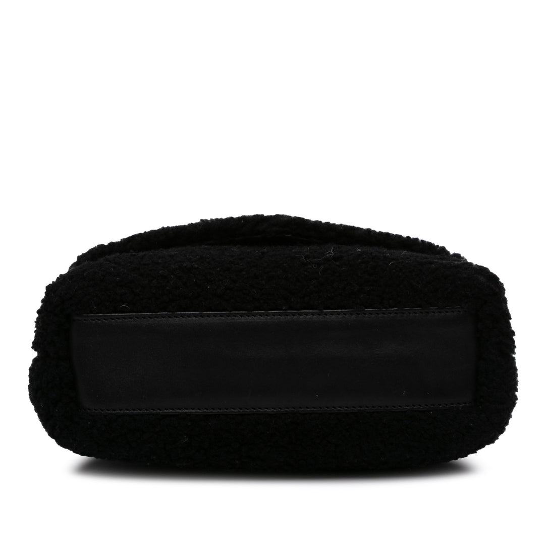 Saint Laurent Toy Shearling Loulou Sac porté croisé