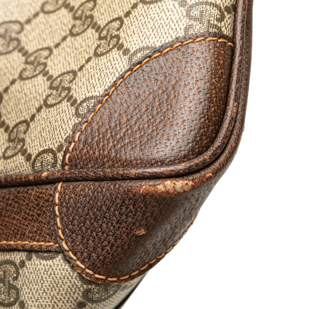 GG Supreme Web Boston Bag Brown - Gaby Paris