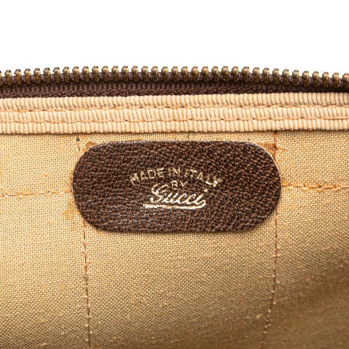 GG Supreme Web Boston Bag Brown - Gaby Paris