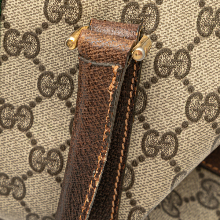 GG Supreme Web Boston Bag Brown - Gaby Paris