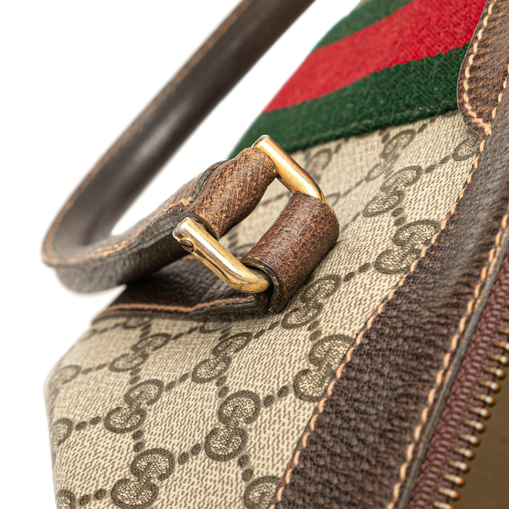 GG Supreme Web Boston Bag Brown - Gaby Paris