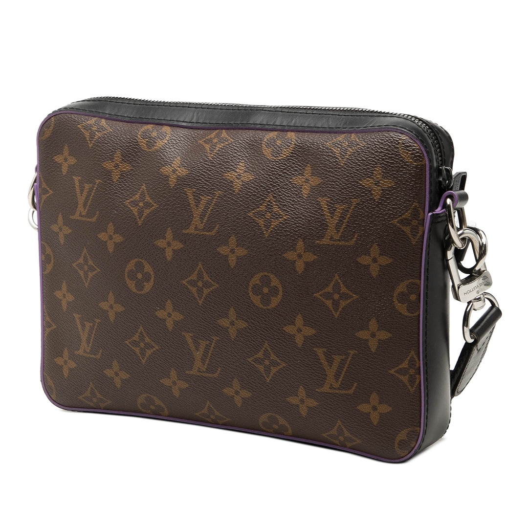 Macassar Trio Messenger Monogram Marron