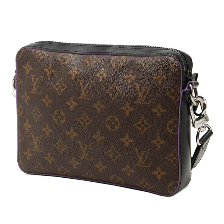 Macassar Trio Messenger Monogram Marron