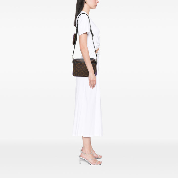 Macassar Trio Messenger Monogram Marron