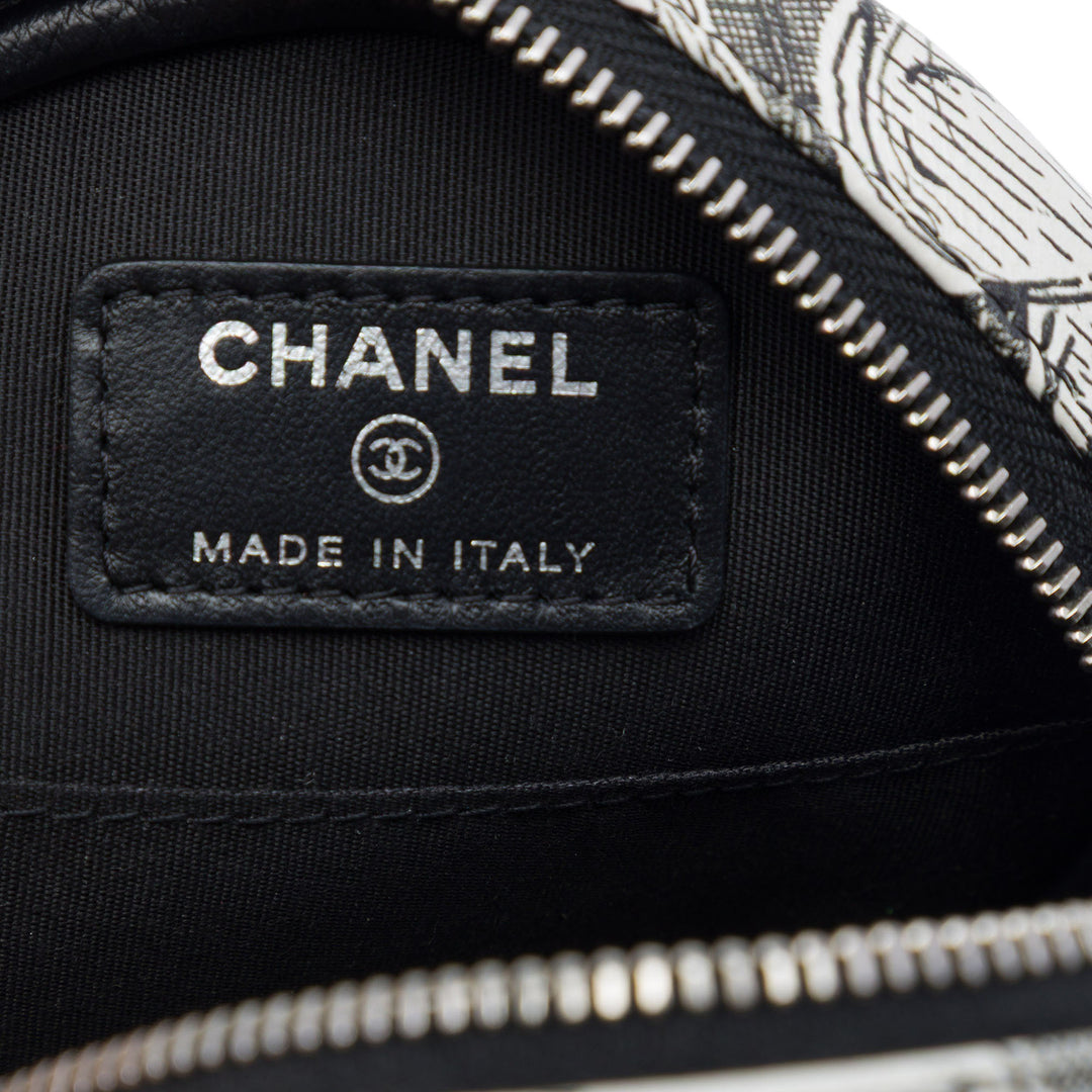 Chanel CC Cuir de veau Rond Pochette avec chaîne