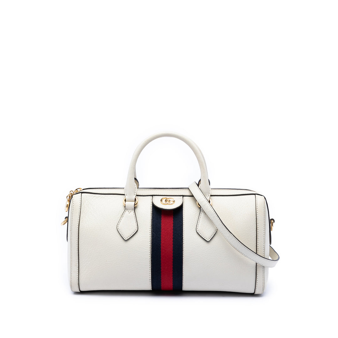 Web Ophidia sac à Moyen Cuir de veau Beige