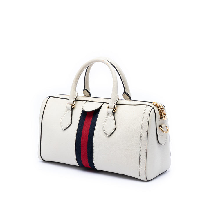 Web Ophidia sac à Moyen Cuir de veau Beige