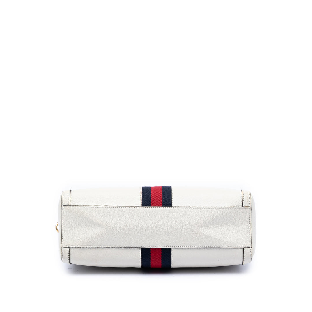 Web Ophidia sac à Moyen Cuir de veau Beige