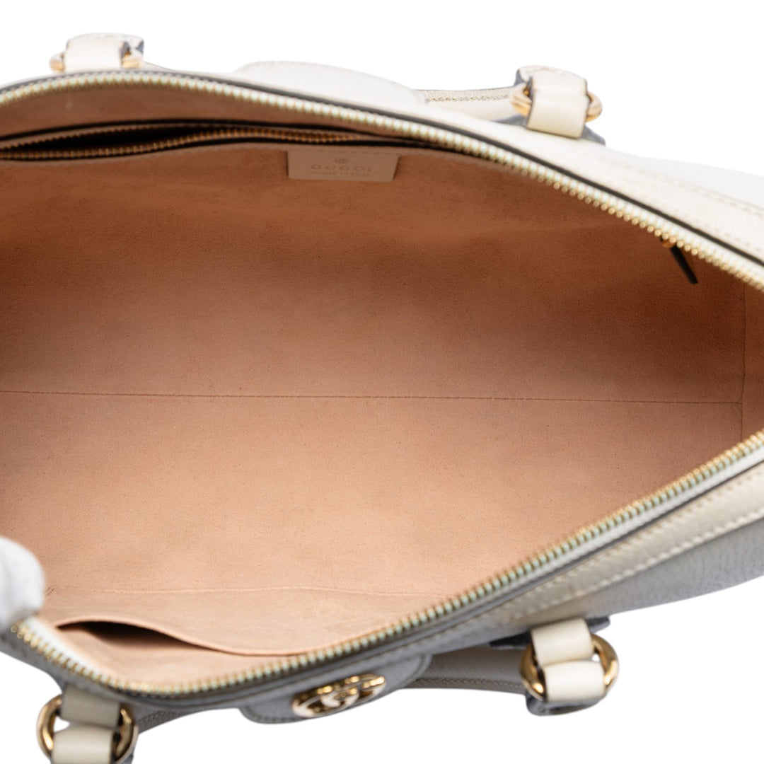 Web Ophidia sac à Moyen Cuir de veau Beige