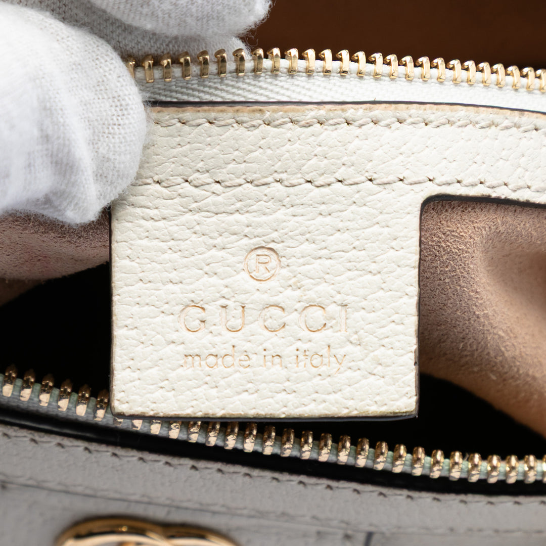 Web Ophidia sac à Moyen Cuir de veau Beige