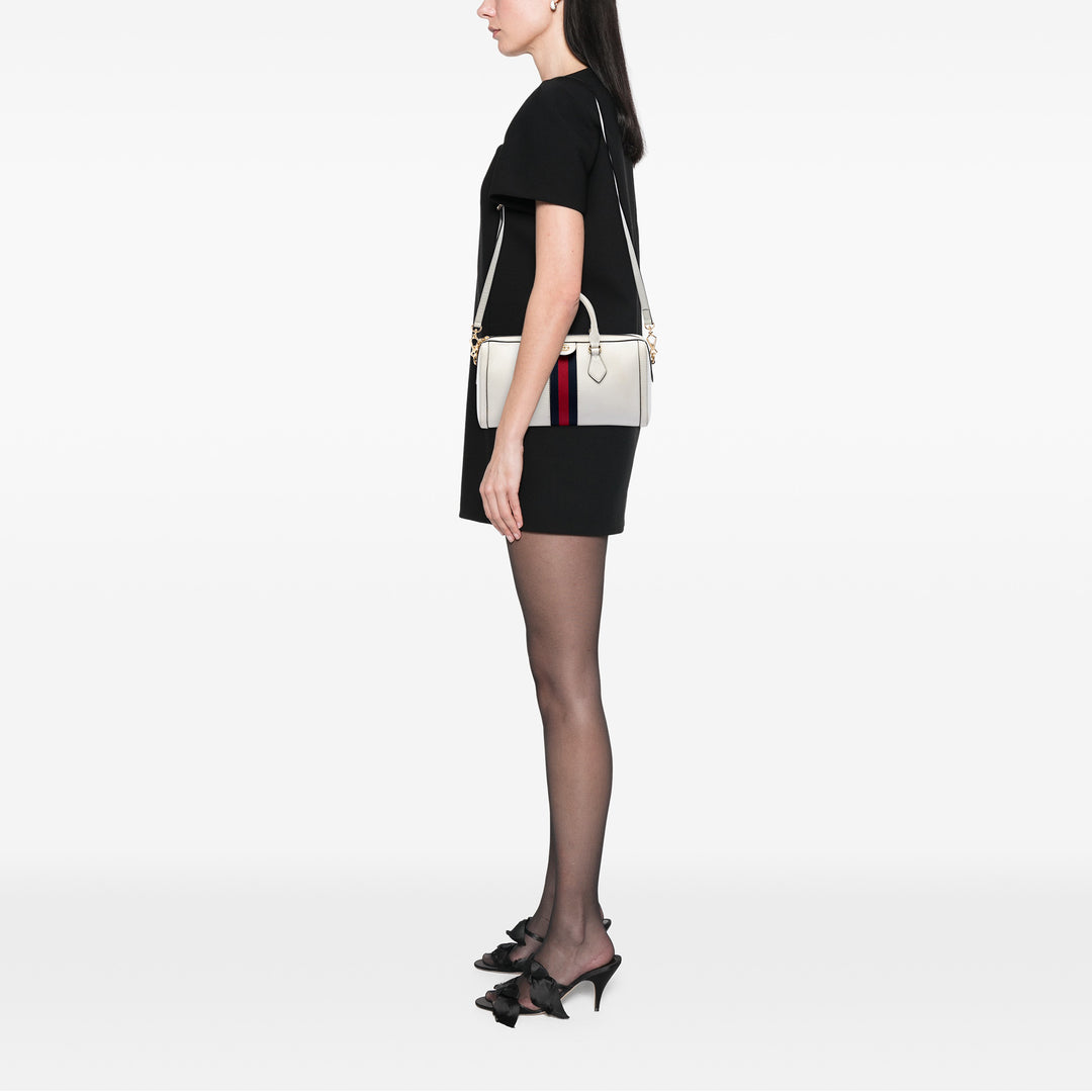 Web Ophidia sac à Moyen Cuir de veau Beige