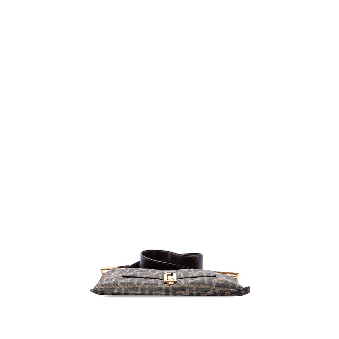 Fendi Zucca à rabat Sac Marron – vue 3 – GABY PARIS