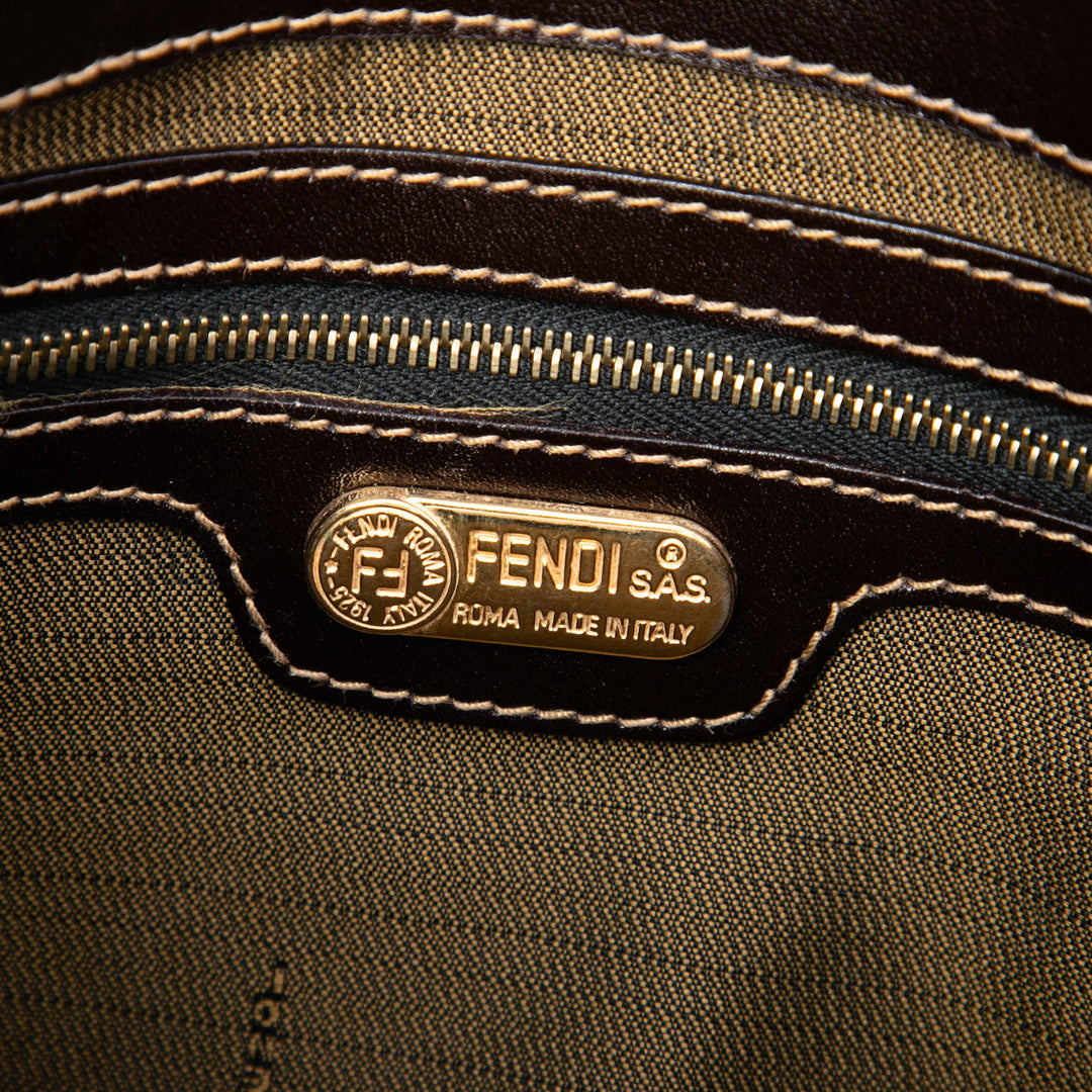Fendi Zucca à rabat Sac Marron – vue 5 – GABY PARIS
