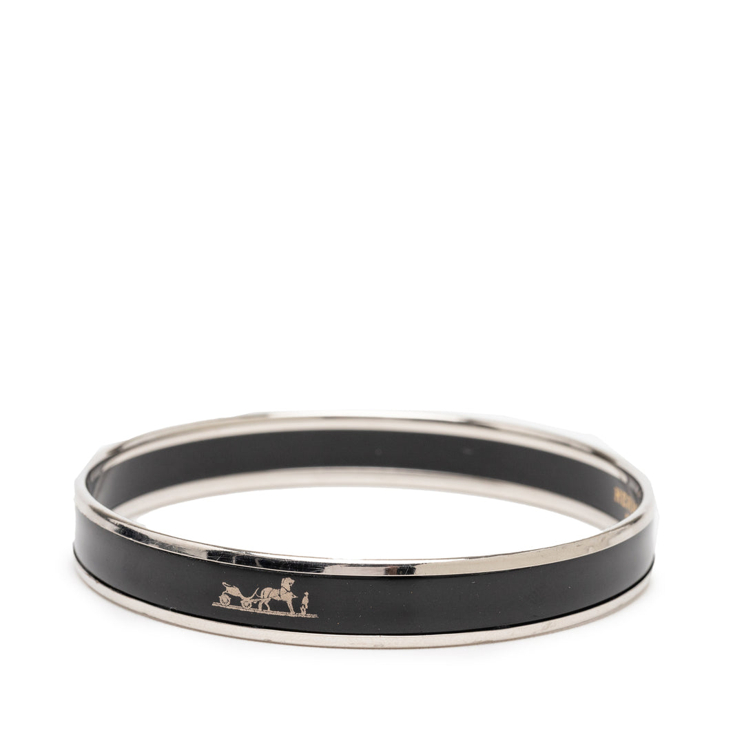 Hermès Narrow Caleche Émail Bangle 62