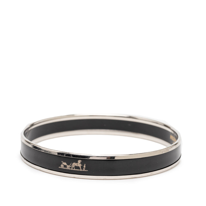 Hermès Narrow Caleche Émail Bangle 62