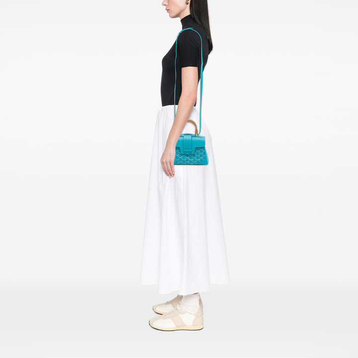 Saigon Souple Mini Goyardine Bleu
