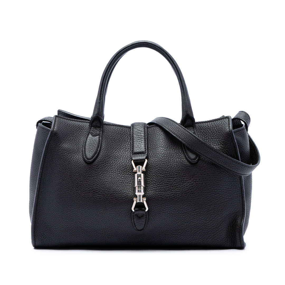Gucci grainé Souple Jackie Cabas Petit Cuir de veau grainé Noir – vue principale – GABY PARIS