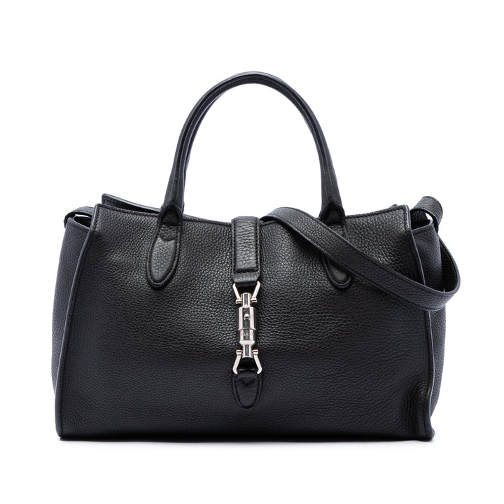 Gucci grainé Souple Jackie Cabas Petit Cuir de veau grainé Noir – vue principale – GABY PARIS