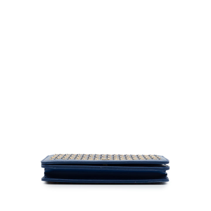 Chanel Sac bandoulière CC clouté Wallet on Chain Cuir d'agneau Bleu – vue 3 – GABY PARIS
