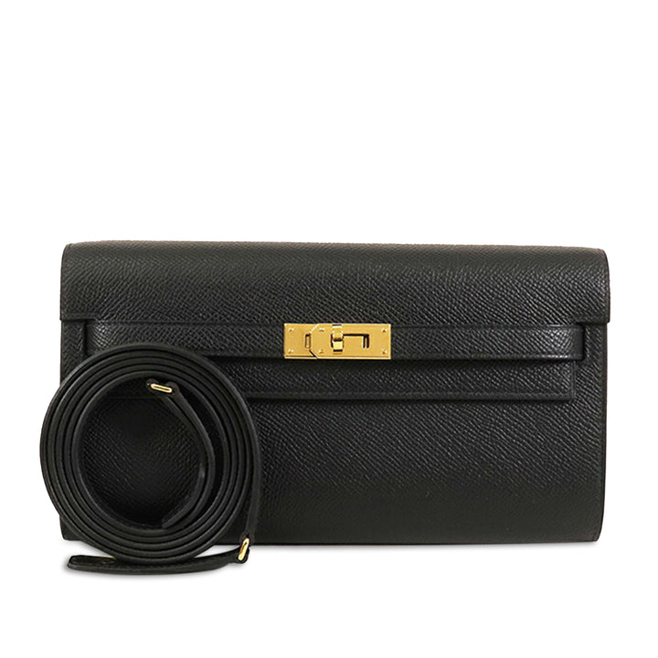 Epsom Kelly To Go Wallet Black - Gaby Paris