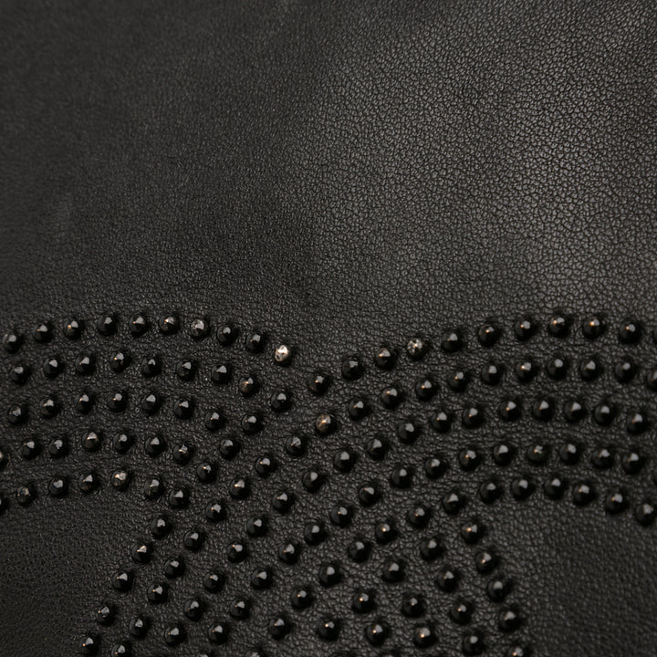 Chanel Cuir d’agneau clouté CC Accordion à rabat