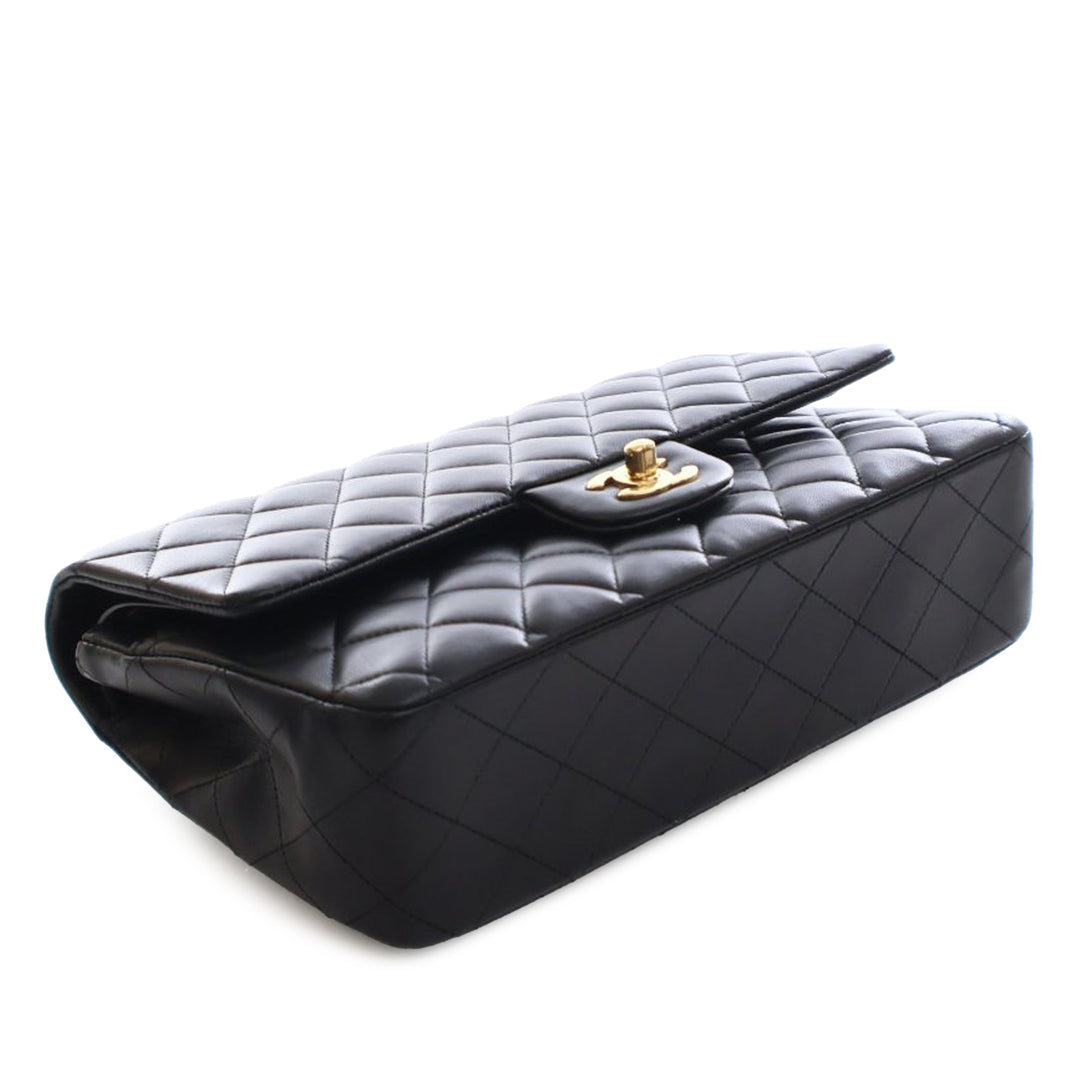 Chanel Medium Classic Cuir d’agneau Double rabat Noir – GABY PARIS Authentique