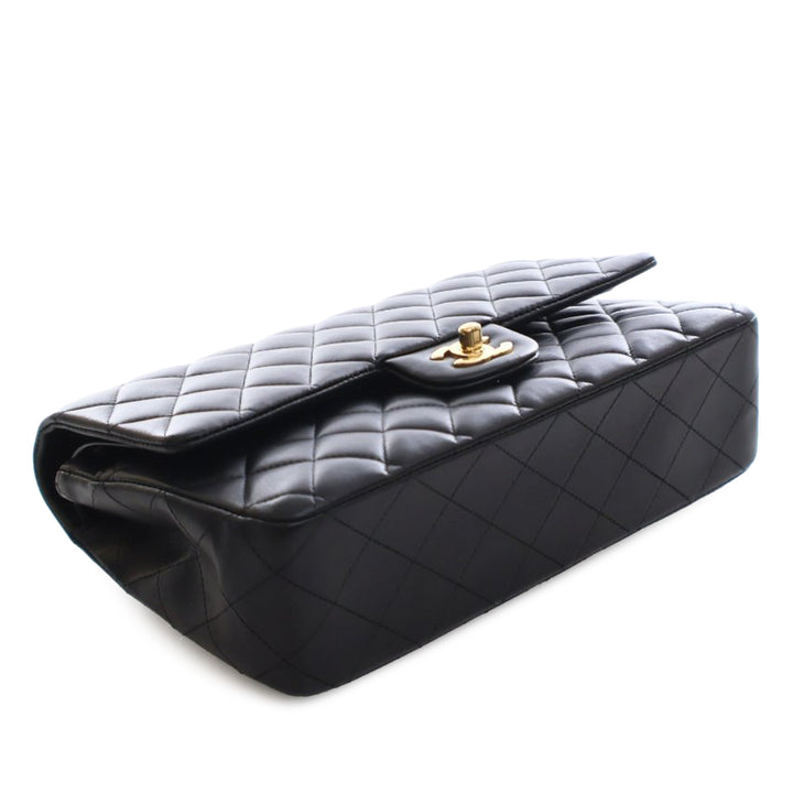 Chanel Medium Classic Cuir d’agneau Double rabat Noir – GABY PARIS Authentique