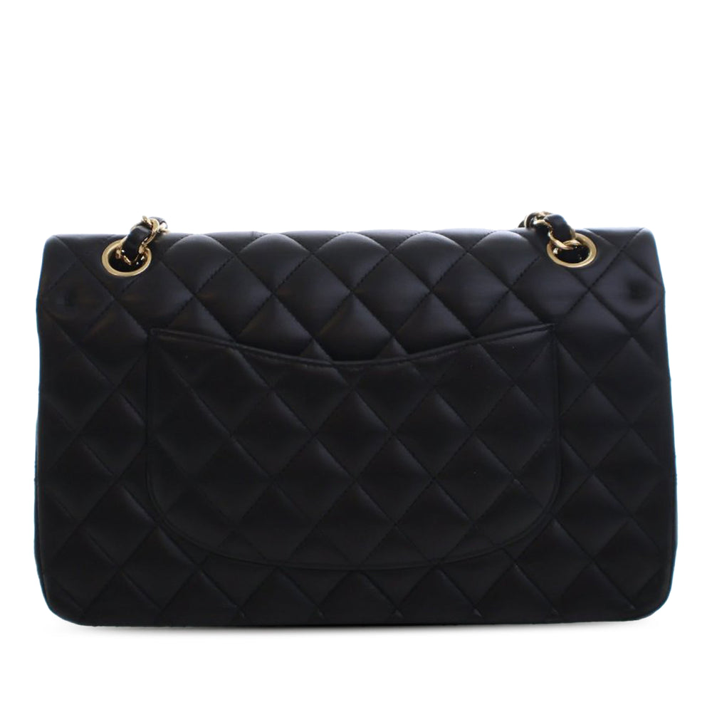 Chanel Medium Classic Cuir d’agneau Double rabat Noir – GABY PARIS Authentique